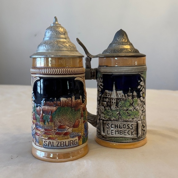 Other - Vintage Colorful Salzburg by King and Schloss Lembeck Beer Steins